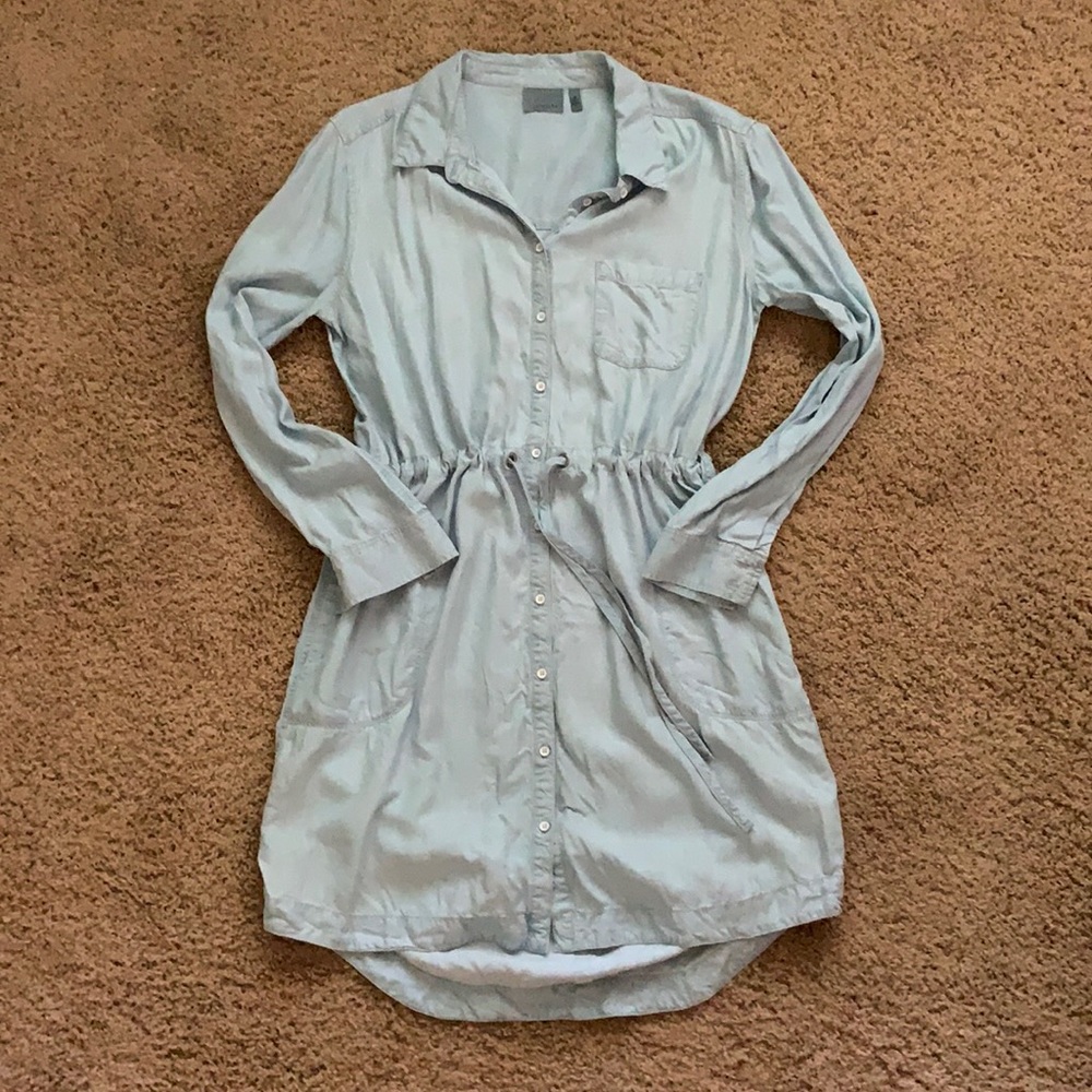 Athleta Chambray Button Down Dress